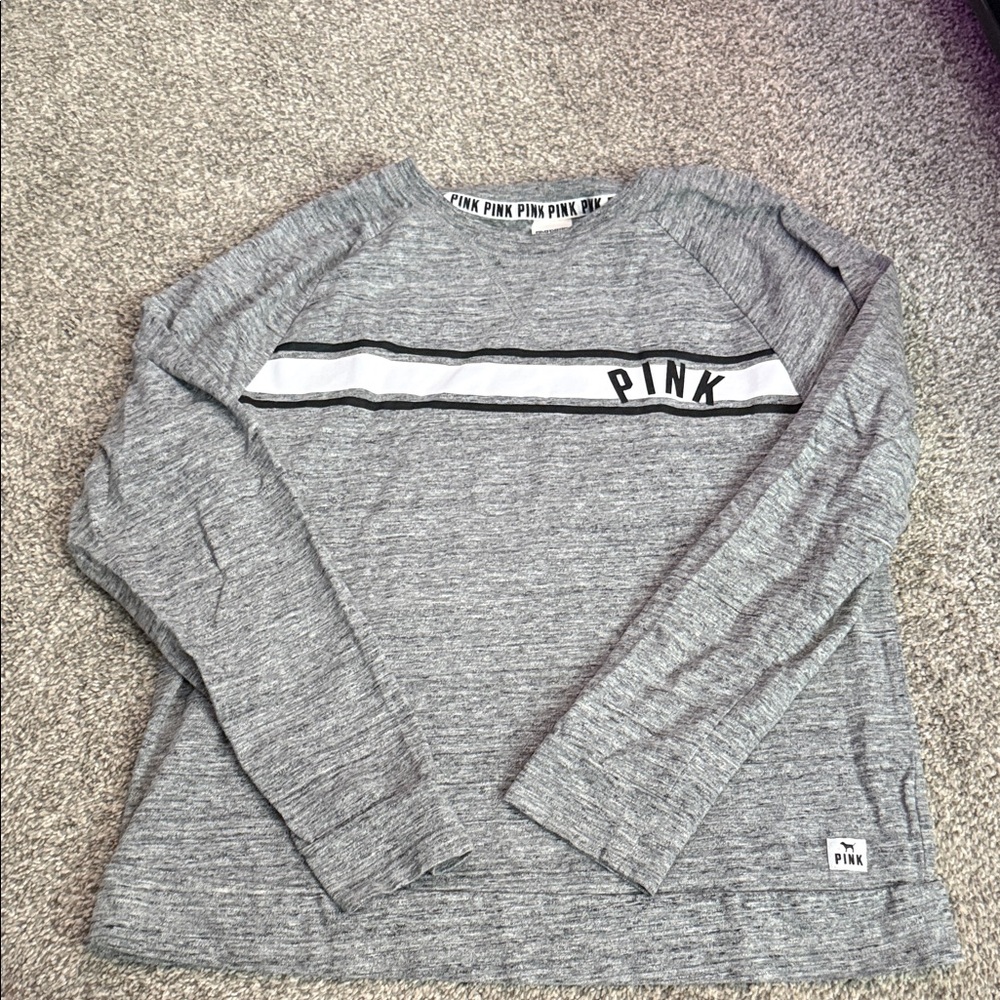 Gray Long Sleeve Shirt VS Pink